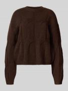 Relaxed fit gebreide pullover met wol, model 'JENNA'