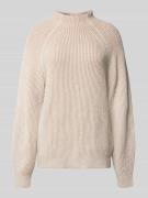 Regular fit gebreide pullover van katoenmix met wol