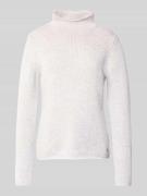 Gebreide pullover van lanawol met opstaande kraag