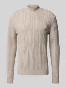 Gebreide pullover met ribboorden, model 'BRIAN'