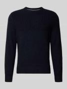 Gebreide pullover met ribboorden, model 'Rick'