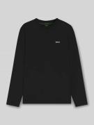 Regular fit shirt met lange mouwen van katoenmix, model 'TEE LONG'