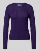 Gebreide pullover met labelstitching, model 'JULIANNA'