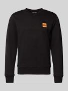 Sweatshirt met labelprint, model 'BRANDY'