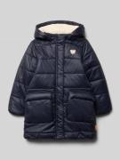 Regular fit gewatteerd jack met logostitching