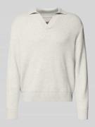 Gebreide pullover met V-hals, model 'COVER'