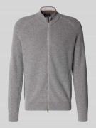 Cardigan van scheerwol met tweewegsritssluiting