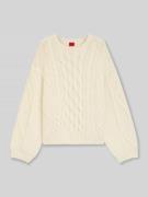 Oversized gebreide pullover met kabelpatroon, model 'SAICOS'