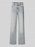 Wide leg jeans in used-look, model 'YOLANDA'