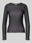 Shirt met lange mouwen in semi-transparant design