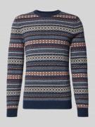 Gebreide pullover van wolmix met ronde hals