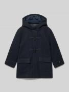 Houtje-touwtjejas met capuchon en klepzakken