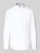 Slim fit zakelijk overhemd van puur katoen