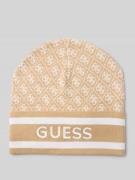 Gebreide muts met labelstitching, model 'SEVYN'