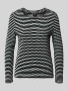 Regular fit shirt met lange mouwen en structuurmotief