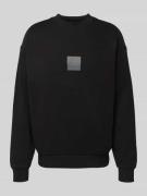 Sweatshirt met labelprint, model 'Split Hugo'