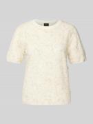 Regular fit shirt met glittergaren en pailletten