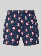 Boxershort in all-over look met elastische band