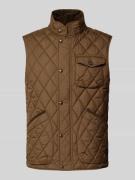 Gilet met opstaande kraag