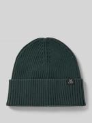 Beanie van puur katoen met omslag