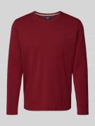 Regular fit shirt met lange mouwen van katoenmix, model 'MIX&MATCH'