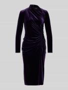 Midi-juk van fluweel met plooien, model 'FELRAD'