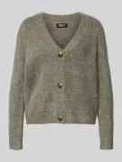 Loose fit gebreid jack met V-hals, model 'ZOEY'