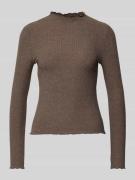 Comfort fit shirt met lange mouwen en viscose, model 'EMMA'
