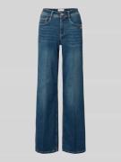 Wide fit jeans met labelpatch, model 'AMELIE WIDE'