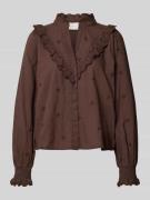 Regular fit blouse met ruches, model 'Degas'