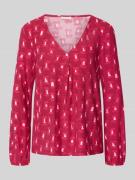 Loose fit shirt met lange mouwen van viscosemix