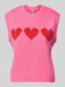 Regular fit grof gebreide spencer, model 'JOVE'