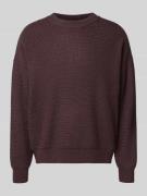 Gebreide pullover met ribboorden, model 'Script'