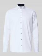 Regular fit zakelijk overhemd van katoen met kentkraag