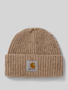 Beanie met labeldetail