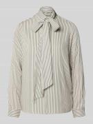 Regular fit strikblouse van viscose