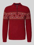 Noorse trui van wolmix met schipperskraag