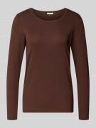 Regular fit shirt met lange mouwen van katoenmix