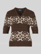 Gebreide pullover met ribboorden