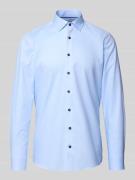 Body fit zakelijk overhemd met kentkraag