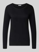 Regular fit shirt met lange mouwen van katoenmix