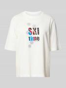 T-shirt van puur katoen met statementprint