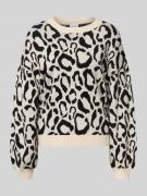 Gebreide pullover met ribboorden, model 'TIP'