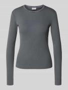 Slim fit shirt met lange mouwen en structuurmotief