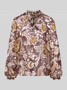 Regular fit blouse met lange mouwen en all-over motief