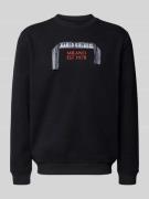 Sweatshirt met labeldetail