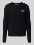 Regular fit pullover van wolmix met alpaca