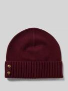 Beanie met labeldetail