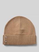 Beanie met labeldetail