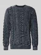 Gebreide pullover met ribboorden